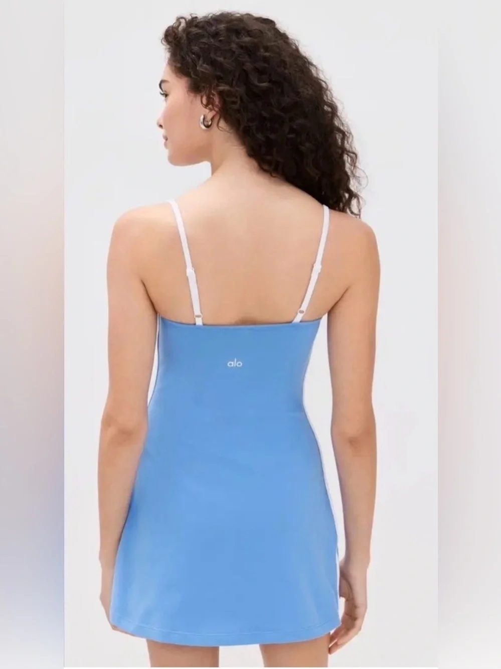 ALO Yoga Crystal Clear Blue Airbrush Streamlined Dress